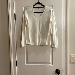 Talbots Off-White V-Neck Sweater
